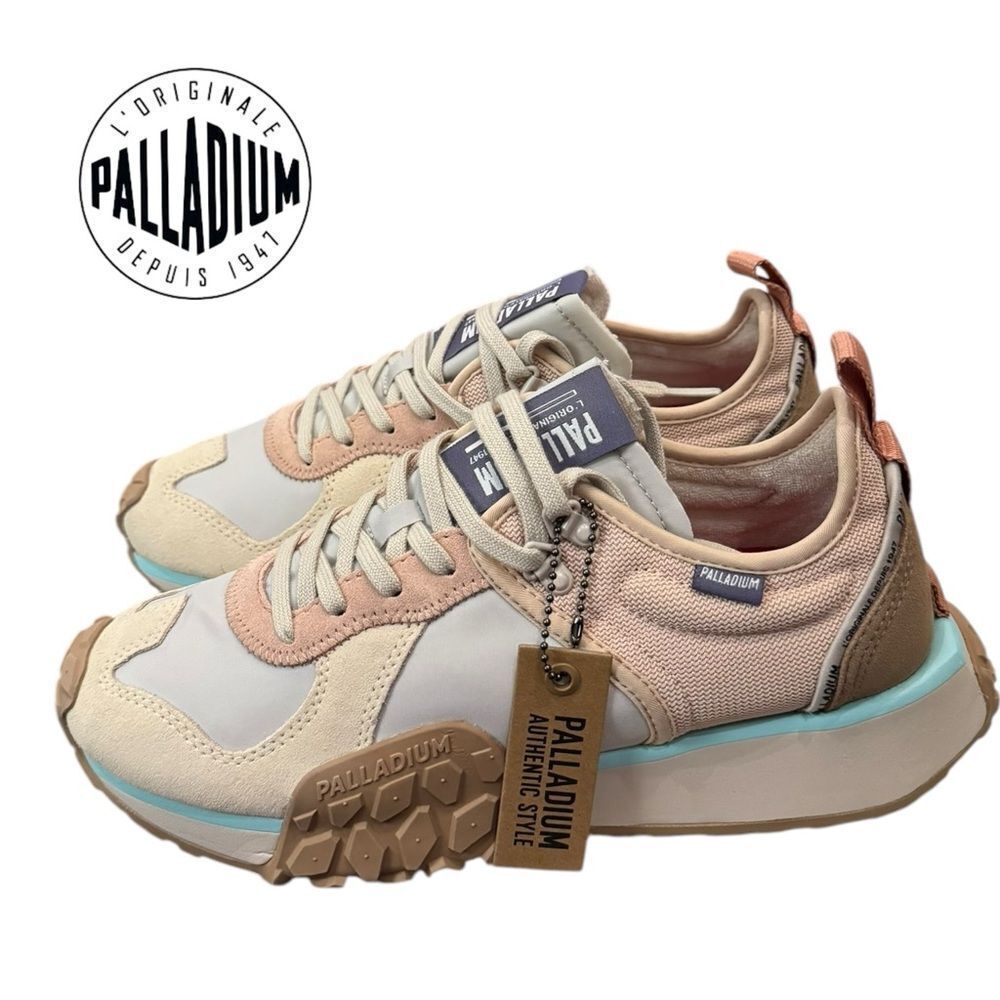 New Palladium Troop Runner Women's Men's Ivory Cream Moonbeam Sneakers 9 10.5